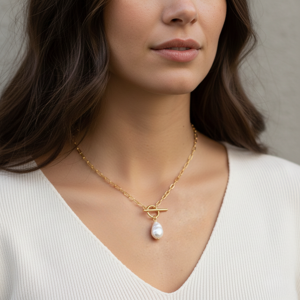 Pearl Clip Necklace