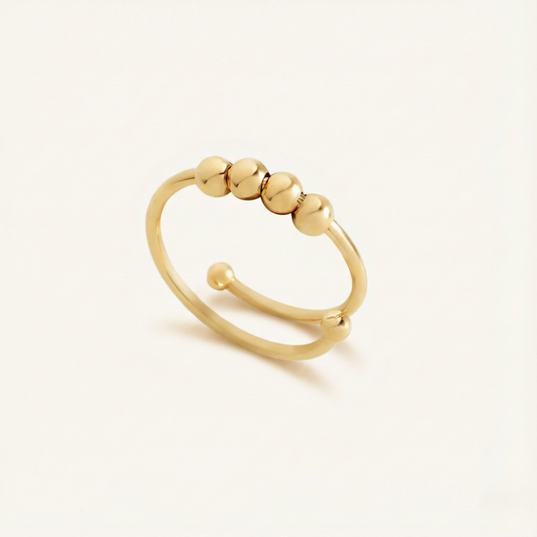 Adjustable Beaded Fidget Ring