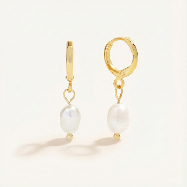 Pearl Hoop Earrings