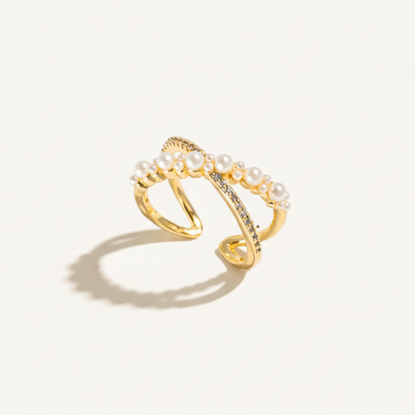 Pearl Cross Ring