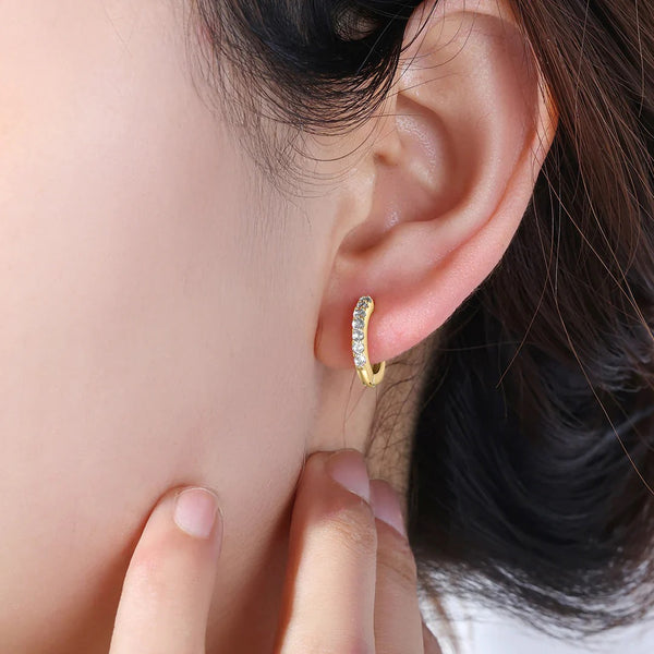 Birthstone Hoop Earrings