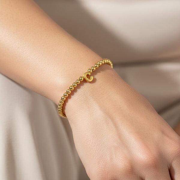 Initial Sphere Bracelet