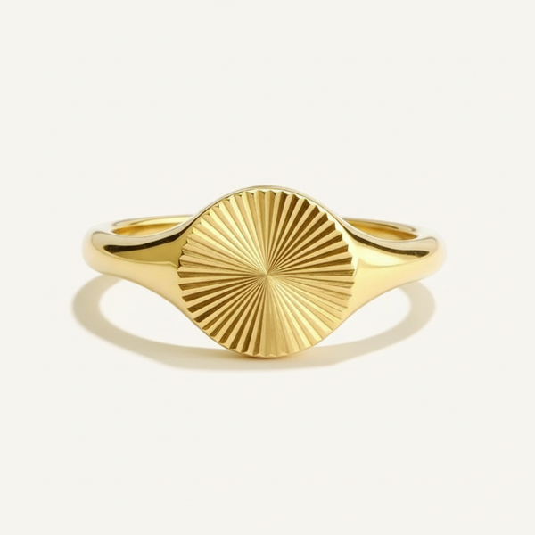Sunburst Signet Ring