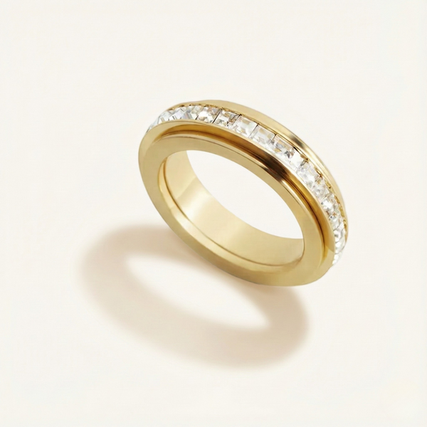 Crystal Spinning Fidget Ring